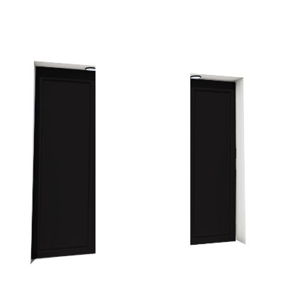 Enlever la décoration de la première et de la quatrième porte