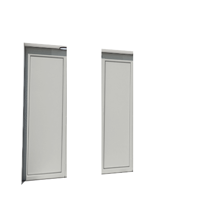 Enlever la décoration de la première et de la troisième porte