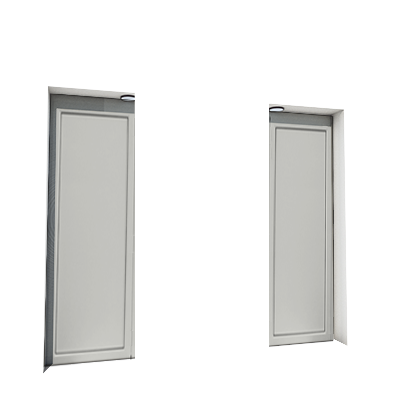 Enlever la décoration de la première et de la quatrième porte