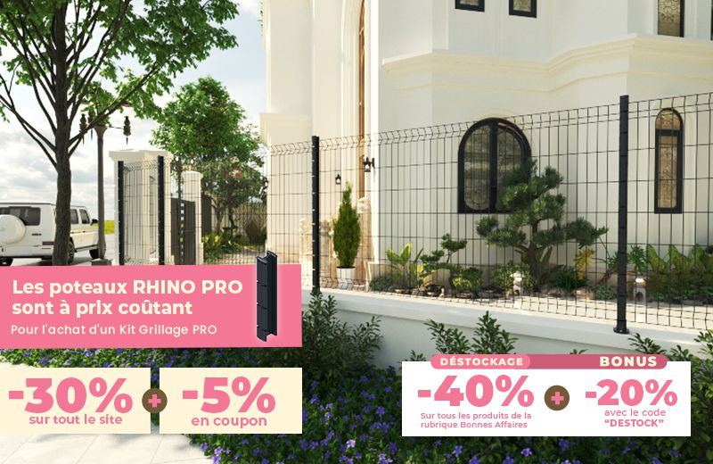 Les poteaux RHINO PRO sont à prix coûtant